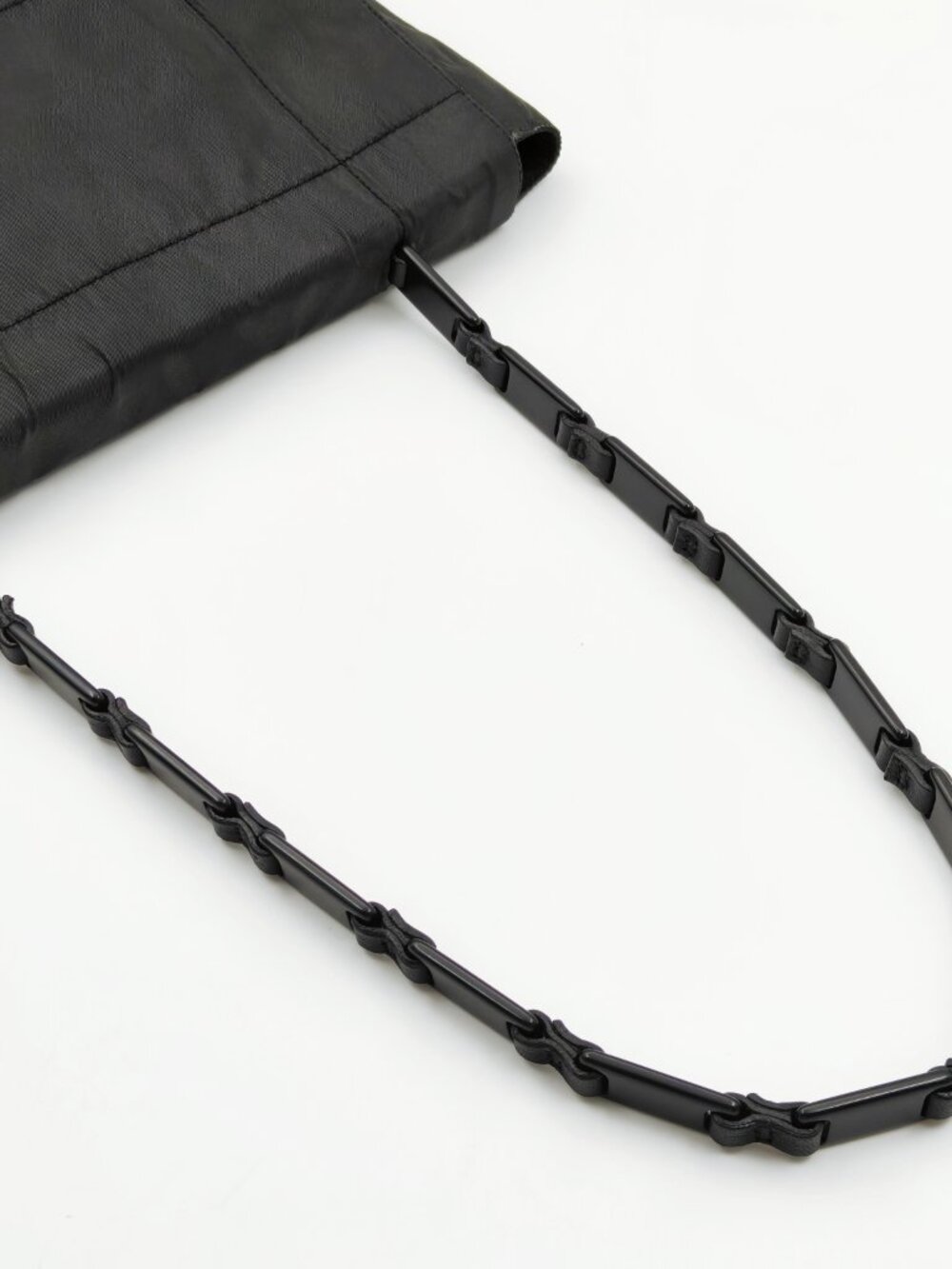 Prada Vintage Black Tessuto Nylon Shoulder Bag Chain Strap Flap Bag - Picture 5 of 13